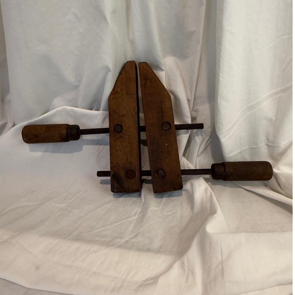 Vintage Jorgensen Wood Hand Screw Clamp 8 Inch Adjustable Woodworking Tool USA